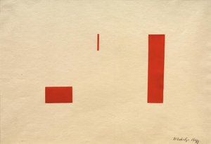 Ohne Titel (Rote Collage) von Laszlo Moholy Nagy