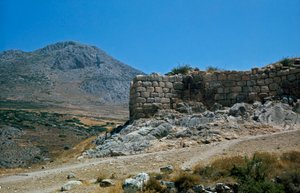 Die Mauern der Akropolis: Stätte der antiken Stadt Mykene von Late Helladic Period Mycenaean