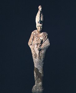 Mit Gesso bedeckte Holzfigur des Osiris, Saite-Periode, 664-525 v. Chr. von Late Period Egyptian