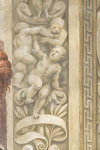 Putti, Dekorationen um die Fenster