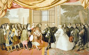 Treffen zwischen Ludwig XIV. und Philipp IV. auf der Insel der Fasane, 7. November 1659