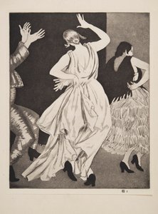 Spanische Tänzerin Nr. 1, veröffentlicht 1923 von Laura Knight