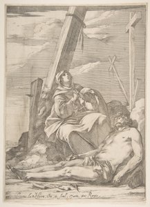 Christus und die Jungfrau am Fuß des Kreuzes von Laurent de la Hyre