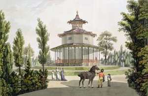 Blick auf das chinesische Sommerhaus, Schloss Lichtenstein in Eisgrub, graviert von Johann Ziegler, 1792 von Laurenz Janscha