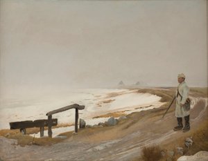 Nebliger Wintertag. Karrebæksminde von Laurits Andersen Ring