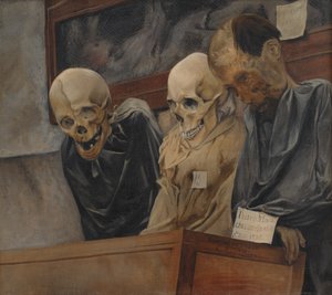 Drei Schädel aus den Katakomben dei Cappuccini in Palermo, 1894