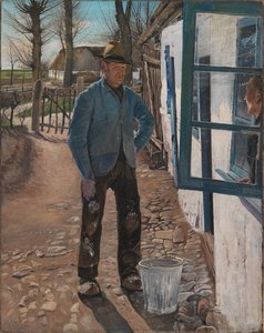Das alte Haus weißeln, 1908 von Laurits Andersen Ring