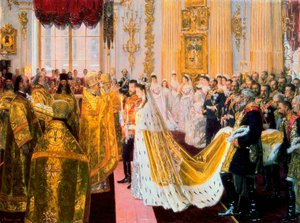 Die Hochzeit von Zar Nikolaus II. und Prinzessin Alix von Hessen-Darmstadt am 26. November 1894