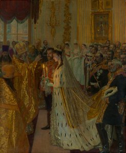 Die Hochzeit von Zar Nikolaus II. und Prinzessin Alix von Hessen-Darmstadt am 26. November 1894, 1895