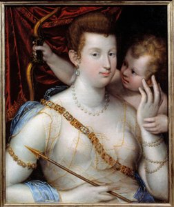 Venus und Amor Gemälde von Lavinia Fontana (1552-1614) 1592 Rouen, Museum der Schönen Künste von Lavinia Fontana