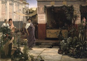 Ein römischer Blumenmarkt von Lawrence Alma Tadema