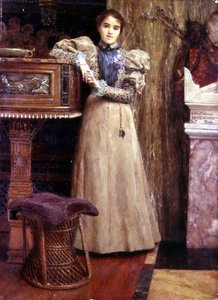 Porträt von Clothilde Enid, Tochter von Edward Onslow Ford von Lawrence Alma Tadema