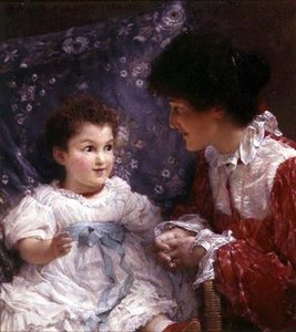 Porträt von Mrs George Lewis und ihrer Tochter Elizabeth von Lawrence Alma Tadema