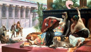 Kleopatra testet Gifte an Verurteilten, späte 19. Jahrhundert von Lawrence Alma Tadema