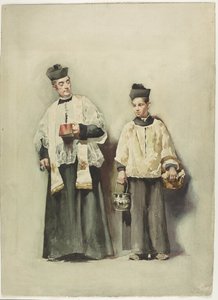 Priester und Junge von Lawrence Carmichael Earle