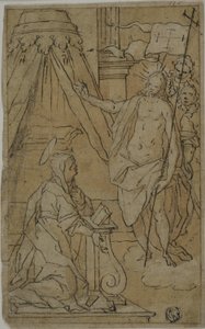 Christus erscheint seiner Mutter von Lazzaro Tavarone