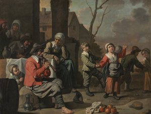 Kreis von Le Nain - Bauernkinder tanzen, 1650er