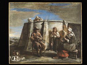 Le Nain - Der Flageolettspieler, 1640er von Le Nain Brothers