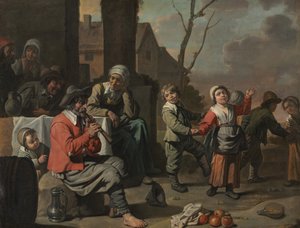 Bauernkinder tanzen, um 1650