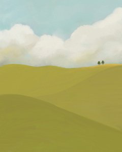 Wolken und Felder, ca. 2018 von Leah Straatsma