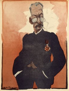 General Andre, französischer Kriegsminister, Karikatur aus 