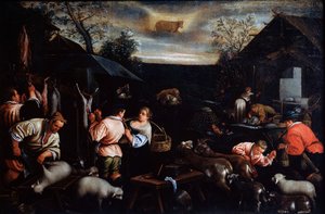 April aus der Serie Die Jahreszeiten, spätes 16. oder frühes 17. Jahrhundert