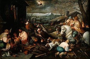 Januar aus der Serie Die Jahreszeiten, spätes 16. oder frühes 17. Jahrhundert von Leandro Bassano
