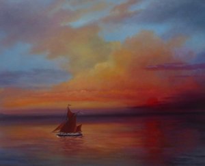 Rote Segel - Thames Barge in voller Fahrt