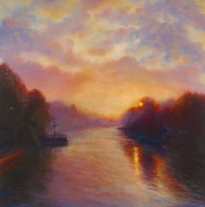 Septembermorgen Fluss, 2023 von Lee Campbell