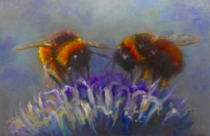 Zwei Bienen, 2019 von Lee Campbell