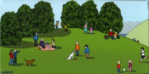 Picknick auf dem Hügel, 2015 von Lee Sellers