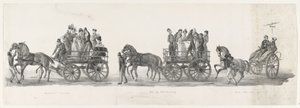 Einladung zu einem Konzert, Ball und betrunkenen Studenten, 1835 von Leendert Springer (I)