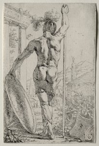 Ein Soldat von hinten gesehen von Leendert van der Cooghen