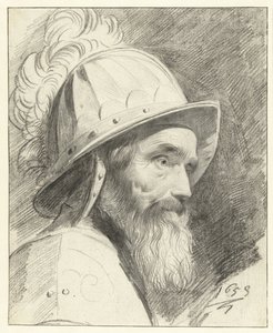 Büste eines Kriegers mit Helm von Leendert van der Cooghen