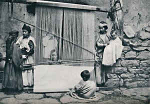 Kabylische Weber und einheimischer Webstuhl, Nordalgerien, 1912 von Legrand