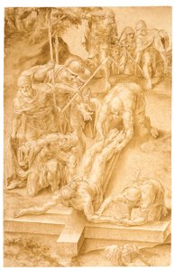 Christus ans Kreuz genagelt