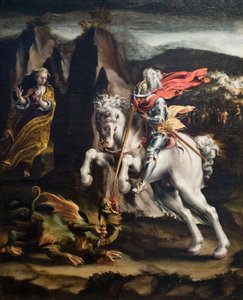 Der heilige Georg und der Drache von Lelio Orsi da Novellara