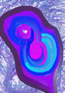 Abstrakter Lila-Blauer Fluss