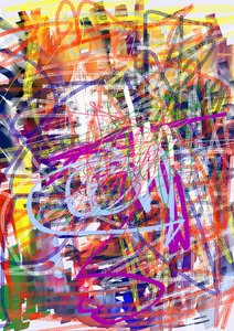 Dynamisches buntes Chaos von Lembayung senja studio [Vintage Poster]