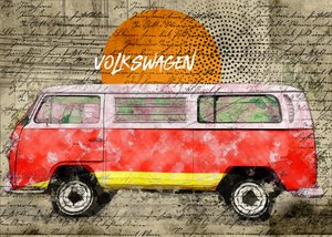 Retro-Camper-Van von Lembayung senja studio [Vintage Poster]