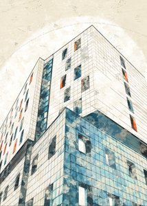 Städtische architektonische Skizze