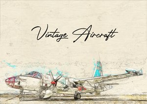 Vintage Flugzeug Skizze