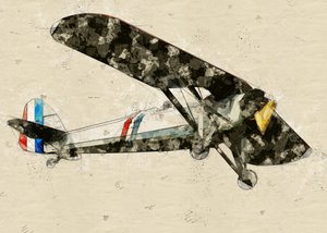 Vintage Luftfahrt Skizze