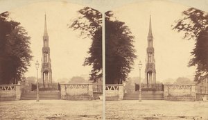 Gruppe von 8 frühen Stereographien von britischen Denkmälern, Gedenkstätten und Gräbern, 1850er-1910er von Lennie