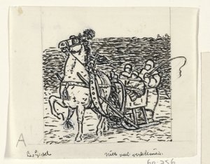 Pferdeschlitten von Leo Gestel (signed by artist)