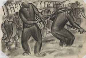 Kartoffelernter auf dem Feld von Leo Gestel