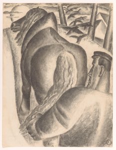 Bauer mit Pflug von Leo Gestel