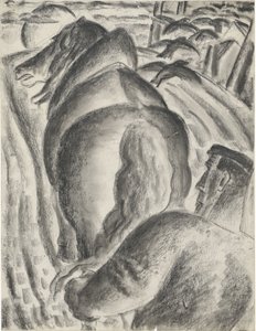 Bauer mit Pflug und Zugpferd von Leo Gestel
