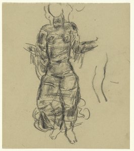Tanzende Frau in durchsichtigen Draperien von Leo Gestel