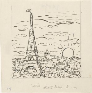 Ansicht des Eiffelturms in Paris von Leo Gestel